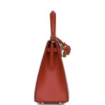 Her Kelly Sellier 25 Rouge Venetian Epsom Gold Hardware