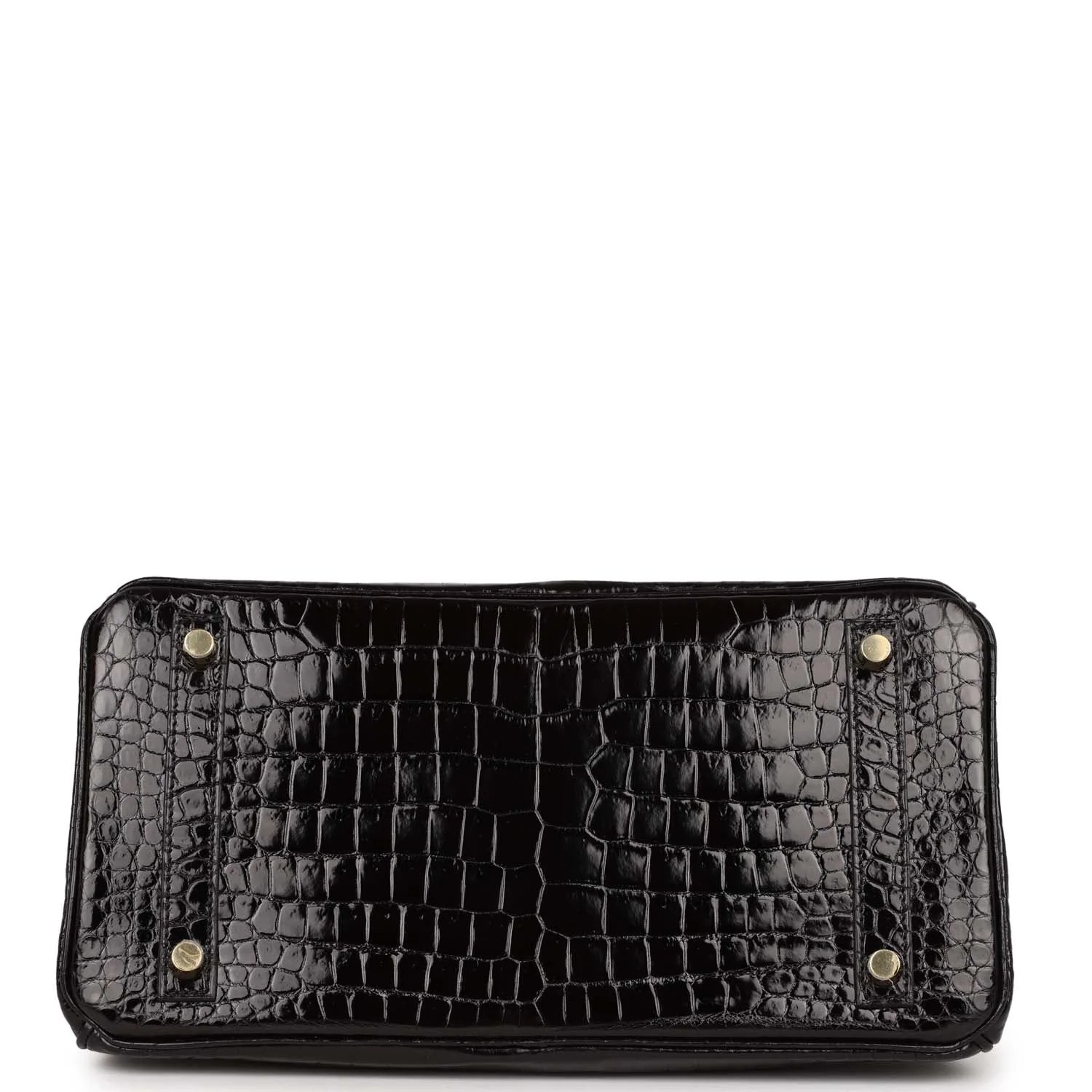 Her Birkin 30 Black Shiny Crocodile Porosus Gold Hardware