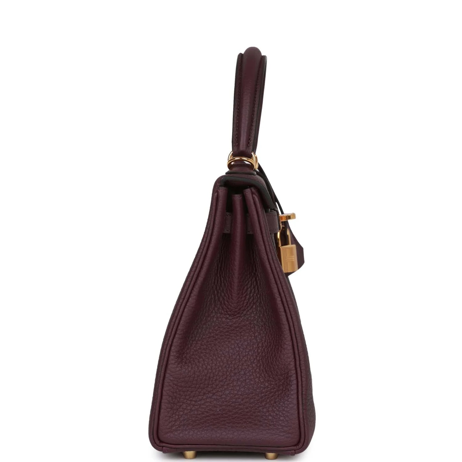Her Kelly Retourne 25 Cassis Togo Gold Hardware