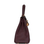Her Kelly Retourne 25 Cassis Togo Gold Hardware