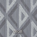 Vertical Bifold Card Holder Gray CD Diamond Canvas
