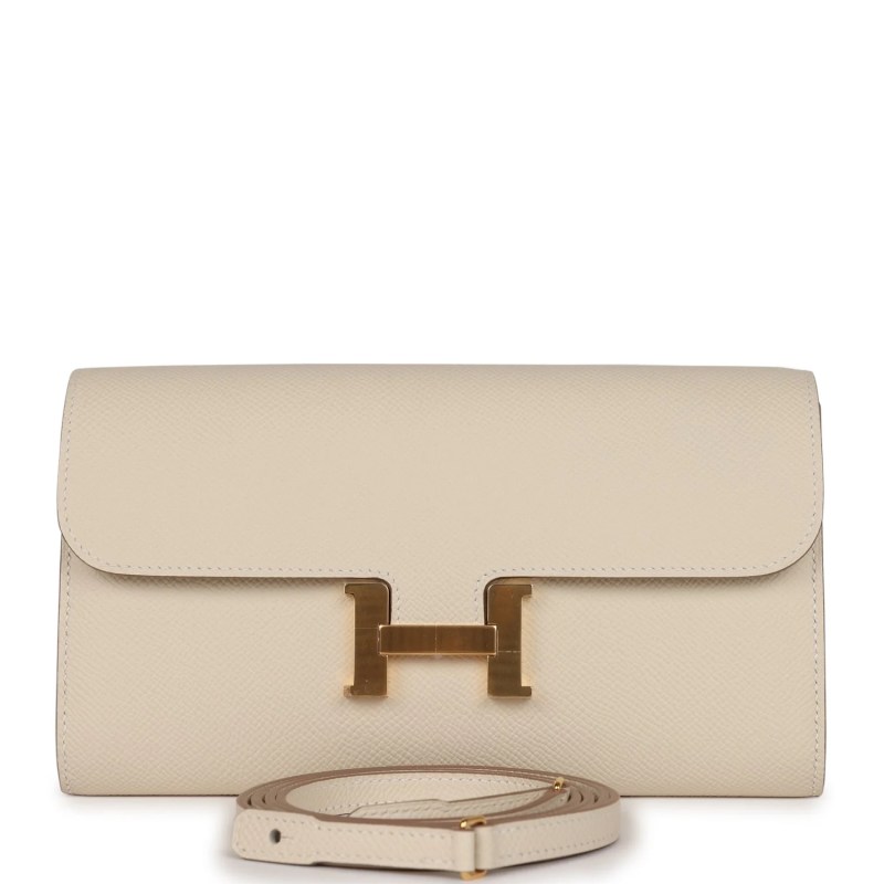 Her Constance To Go Wallet Craie Epsom Gold Hardware