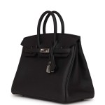 Her Birkin 25 Black Togo Palladium Hardware