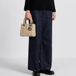 Small Lady Dior My ABCDior Bag-Sand-Colored Cannage Lambskin