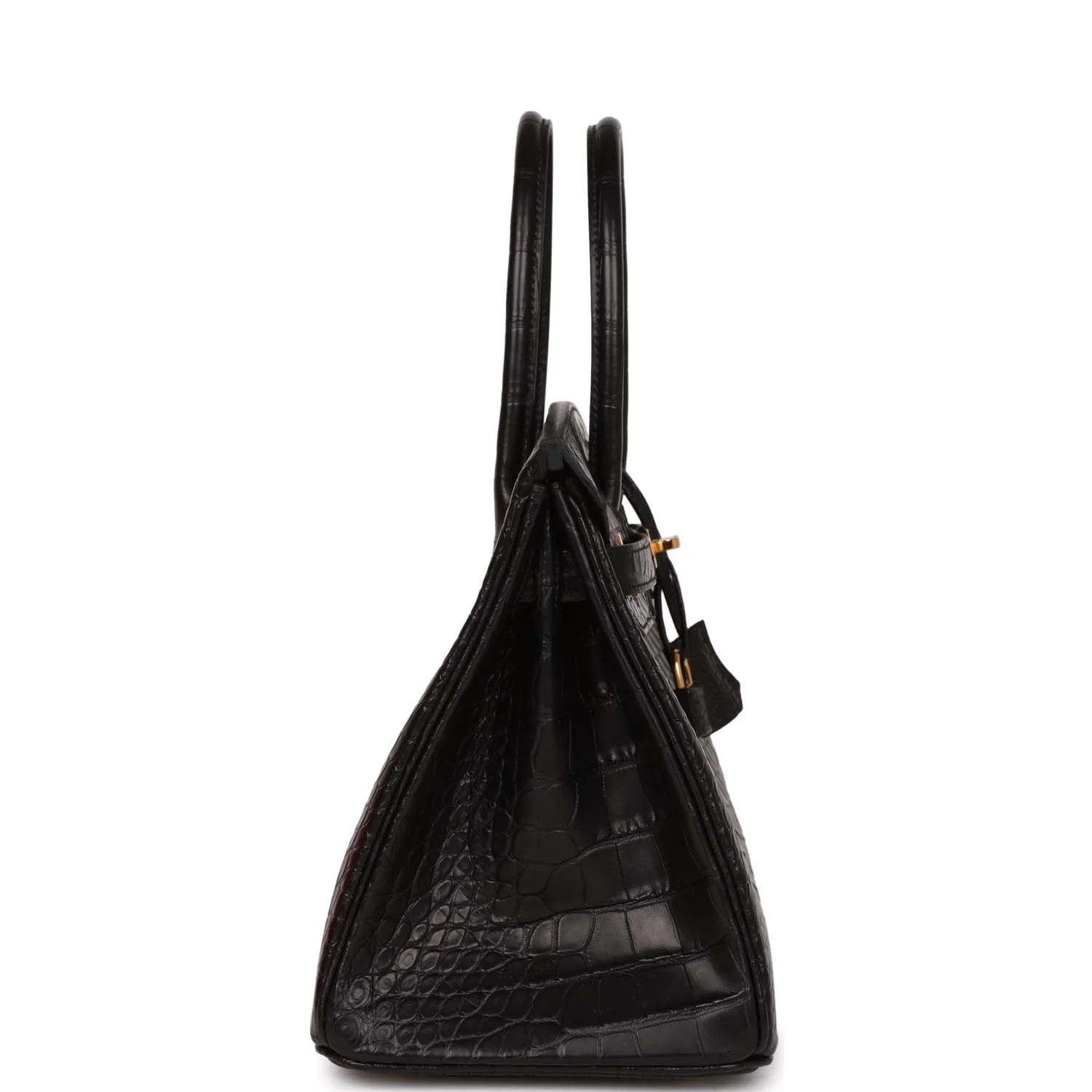 Her Birkin 30 Black Matte Alligator Gold Hardware