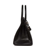 Her Birkin 30 Black Matte Alligator Gold Hardware
