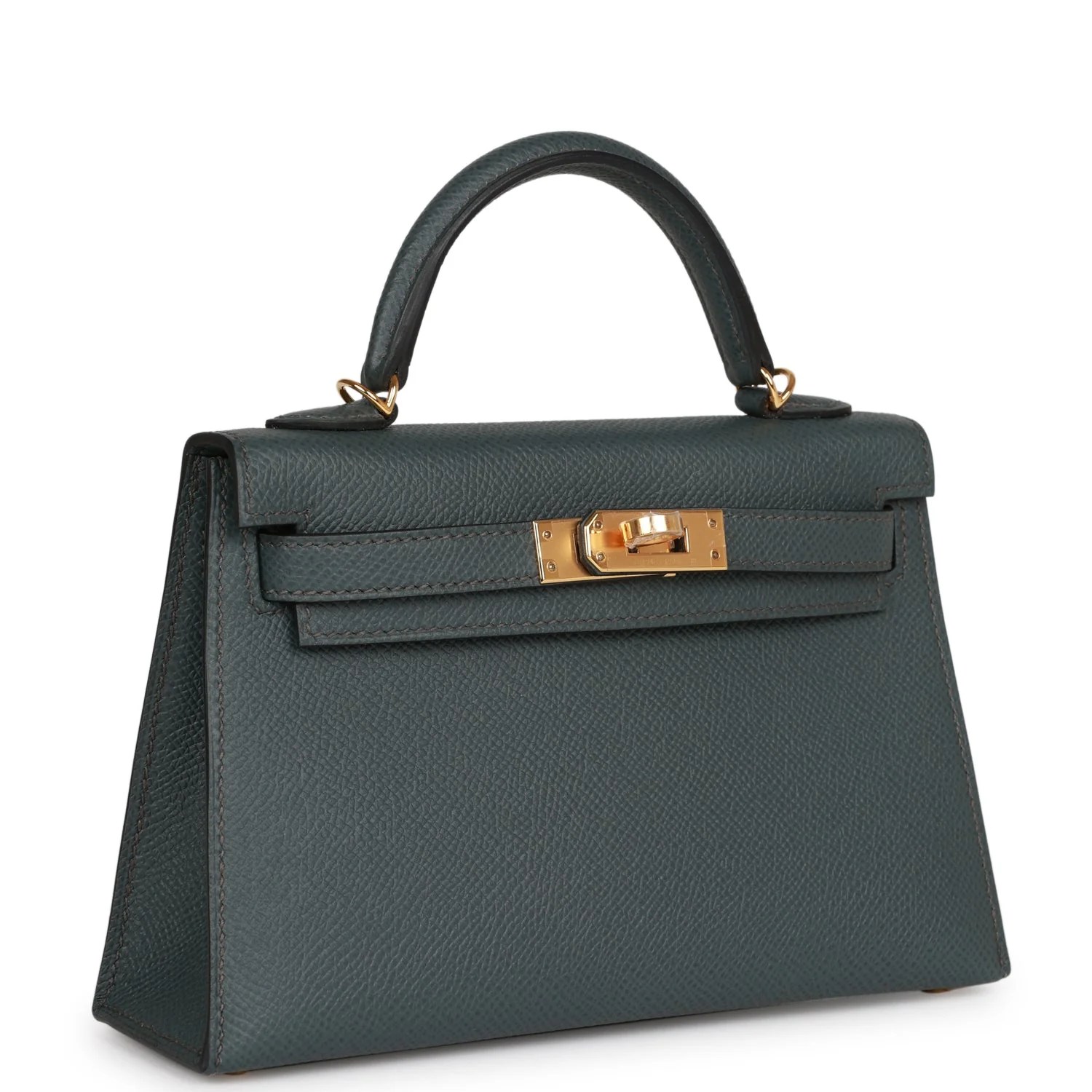 Her Kelly Sellier 20 Bleu Orage Epsom Gold Hardware
