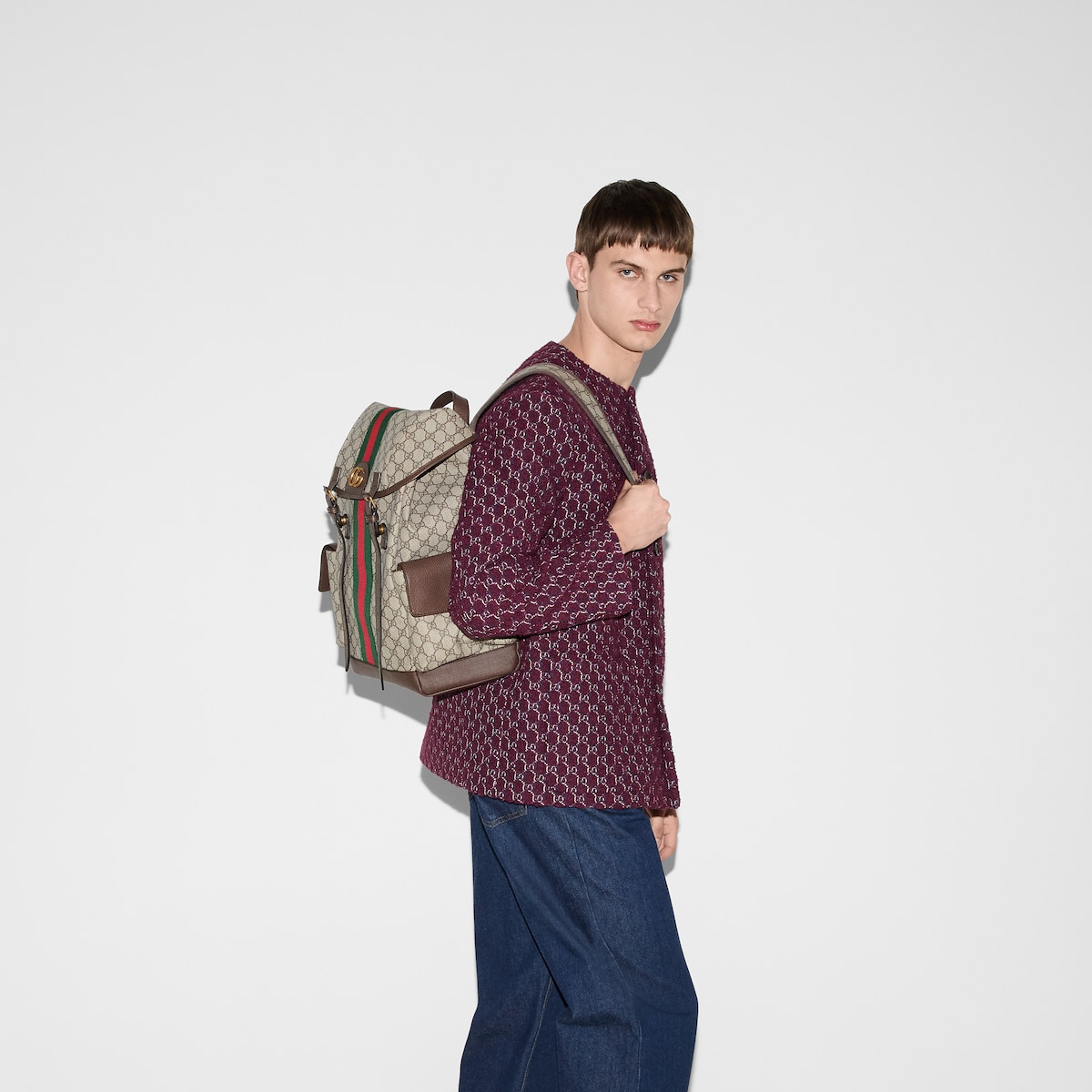 Ophidia large backpack Green and red Web