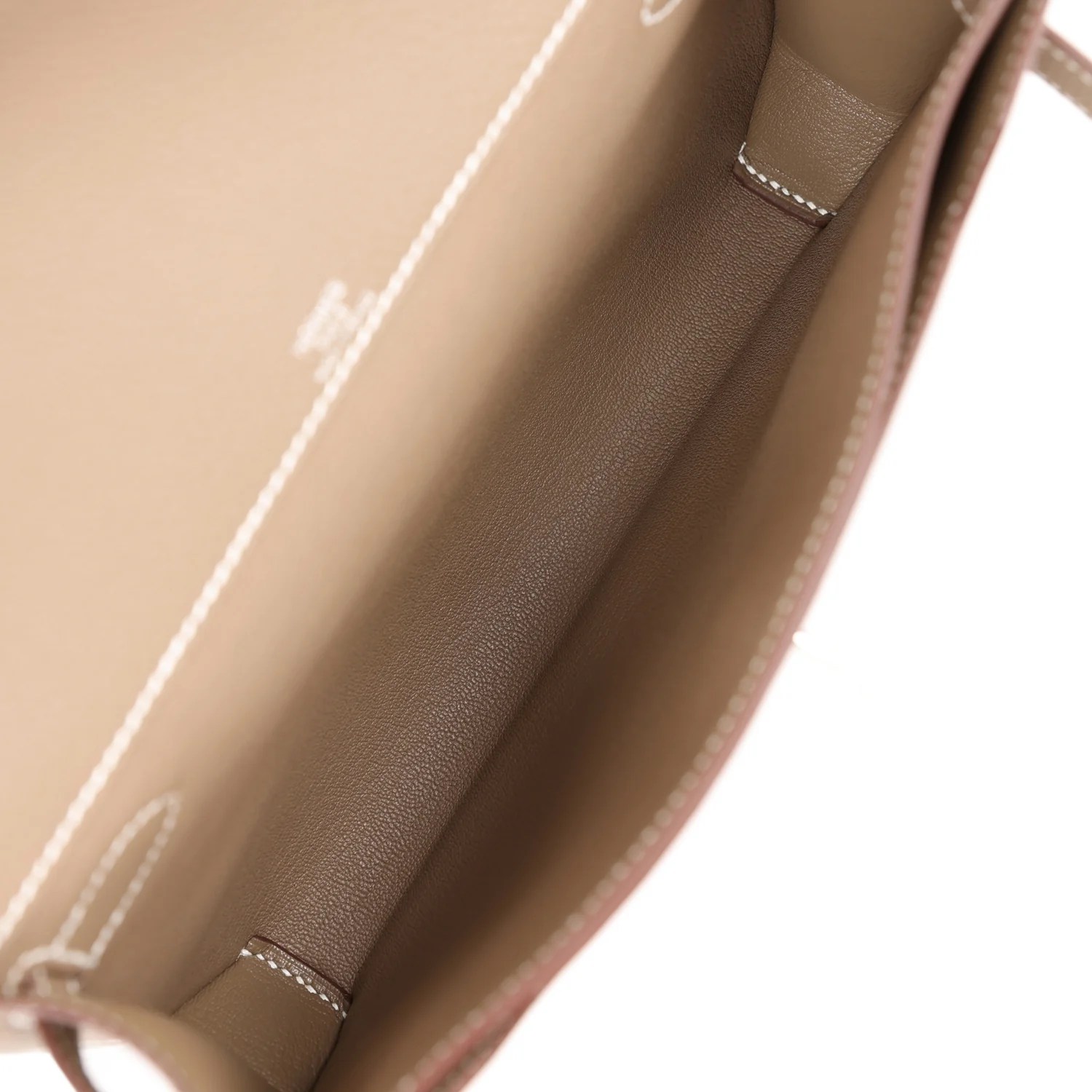 Her Kelly Depeches 25 Etoupe Togo Palladium Hardware