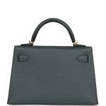 Her Kelly Sellier 20 Bleu Orage Epsom Gold Hardware
