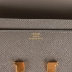 Her Constance Wallet To Go Gris Meyer Epsom Gold Hardware