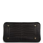 Her Birkin 25 Black Matte Porosus Crocodile Gold Hardware
