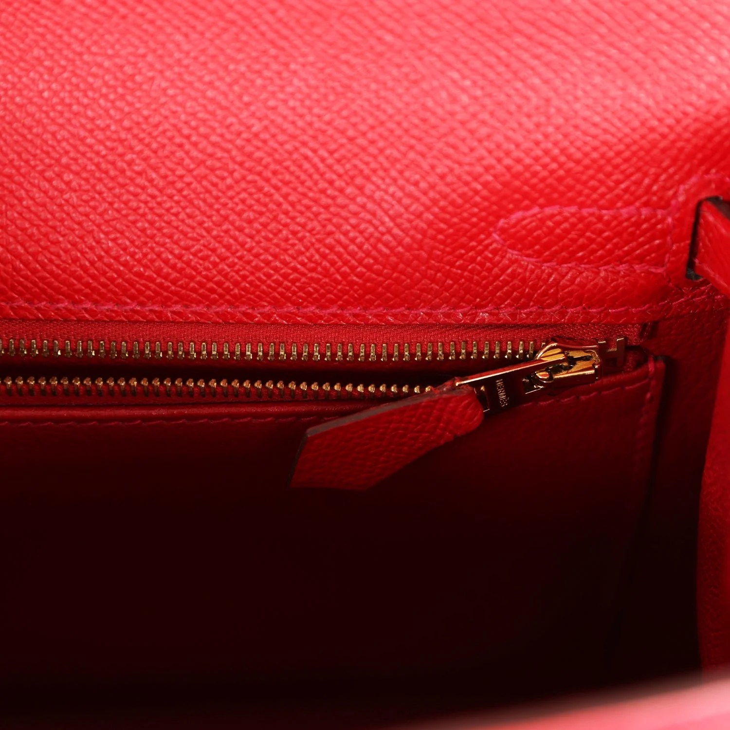 Her Kelly Sellier 25 Rouge Casaque Epsom Gold Hardware