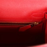 Her Kelly Sellier 25 Rouge Casaque Epsom Gold Hardware