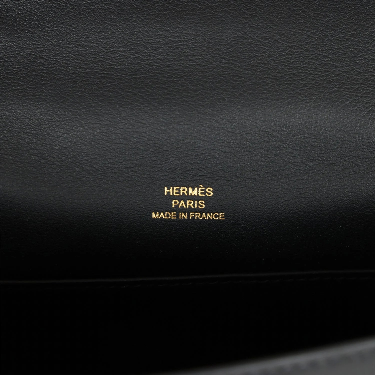 Her Kelly Pochette Black Swift Gold Hardware