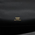 Her Kelly Pochette Black Swift Gold Hardware