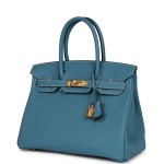 Her Birkin 30 Blue Jean Togo Gold Hardware