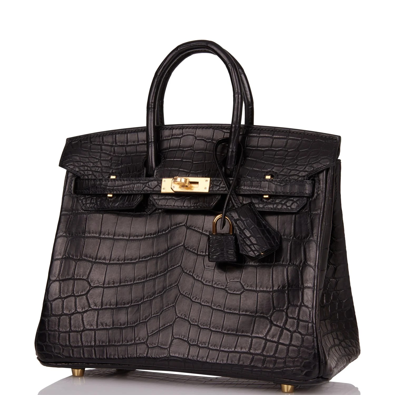 Her Birkin 25 Black Matte Niloticus Crocodile Gold Hardware