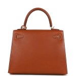Her Kelly Sellier 25 Fauve Barenia Gold Hardware