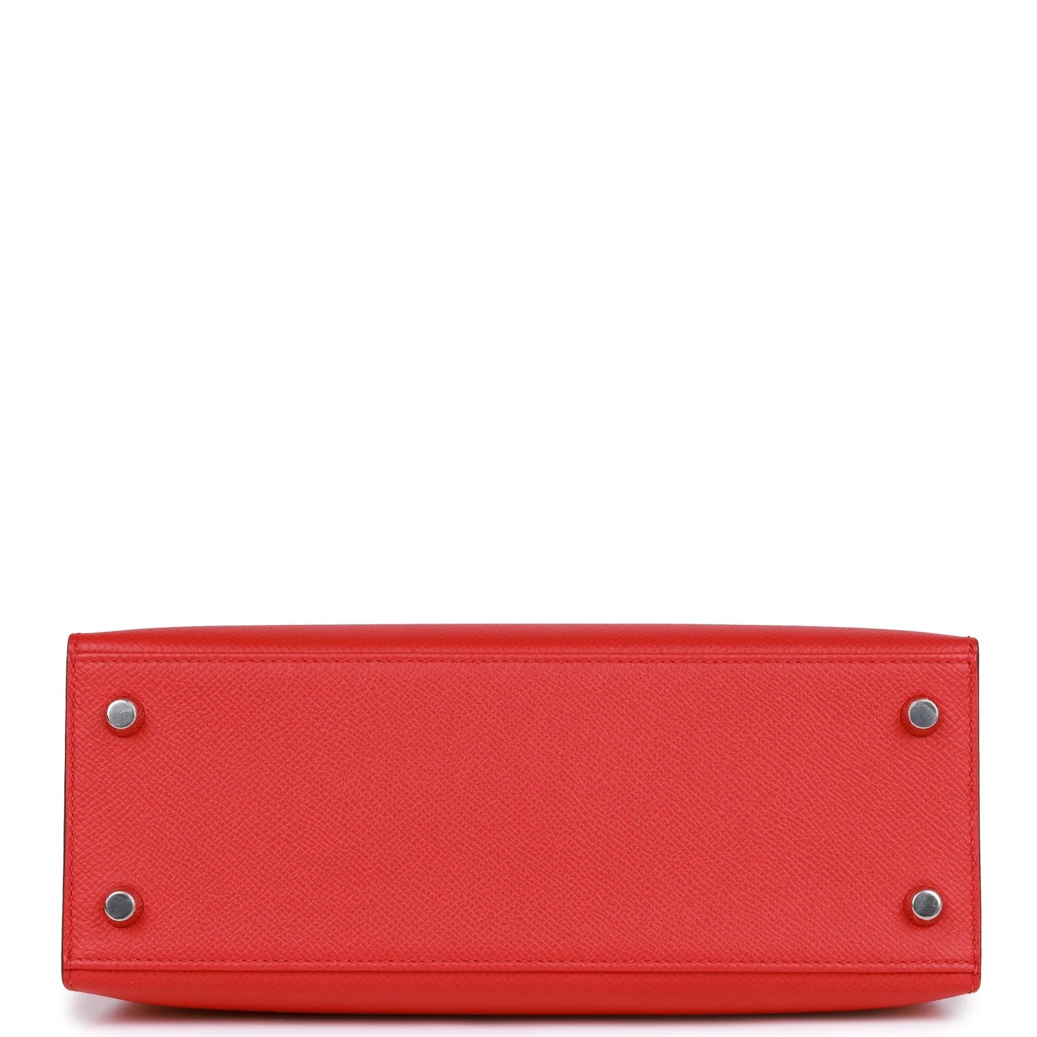 Her Kelly Sellier 25 Rouge de Coeur Verso Epsom Palladium Hardware