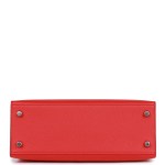Her Kelly Sellier 25 Rouge de Coeur Verso Epsom Palladium Hardware