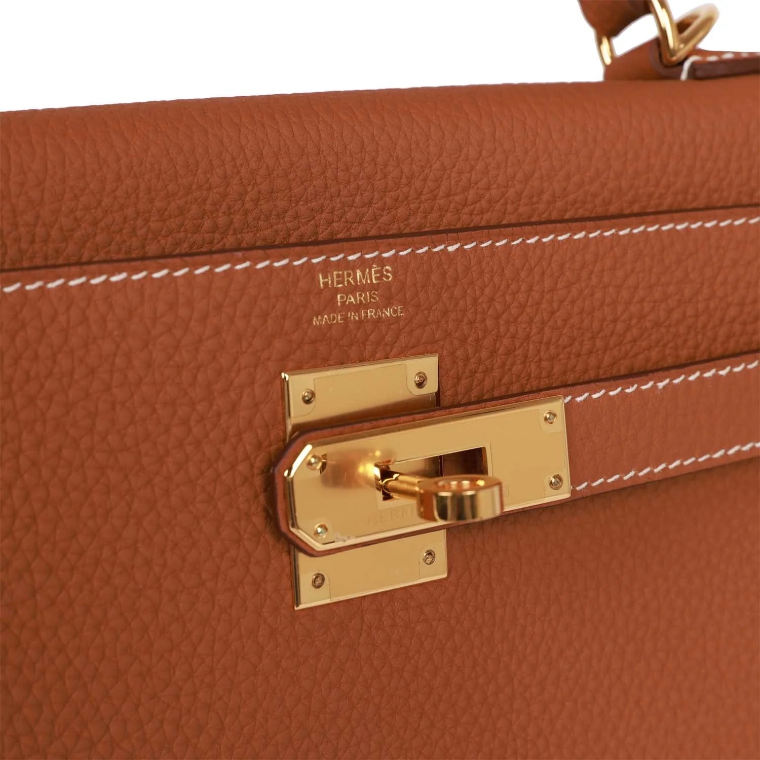 Pre-owned Her Kelly Retourne 28 Gold Togo Gold Hardware