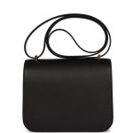 Her Constance 18 Black Epsom Gold Hardware