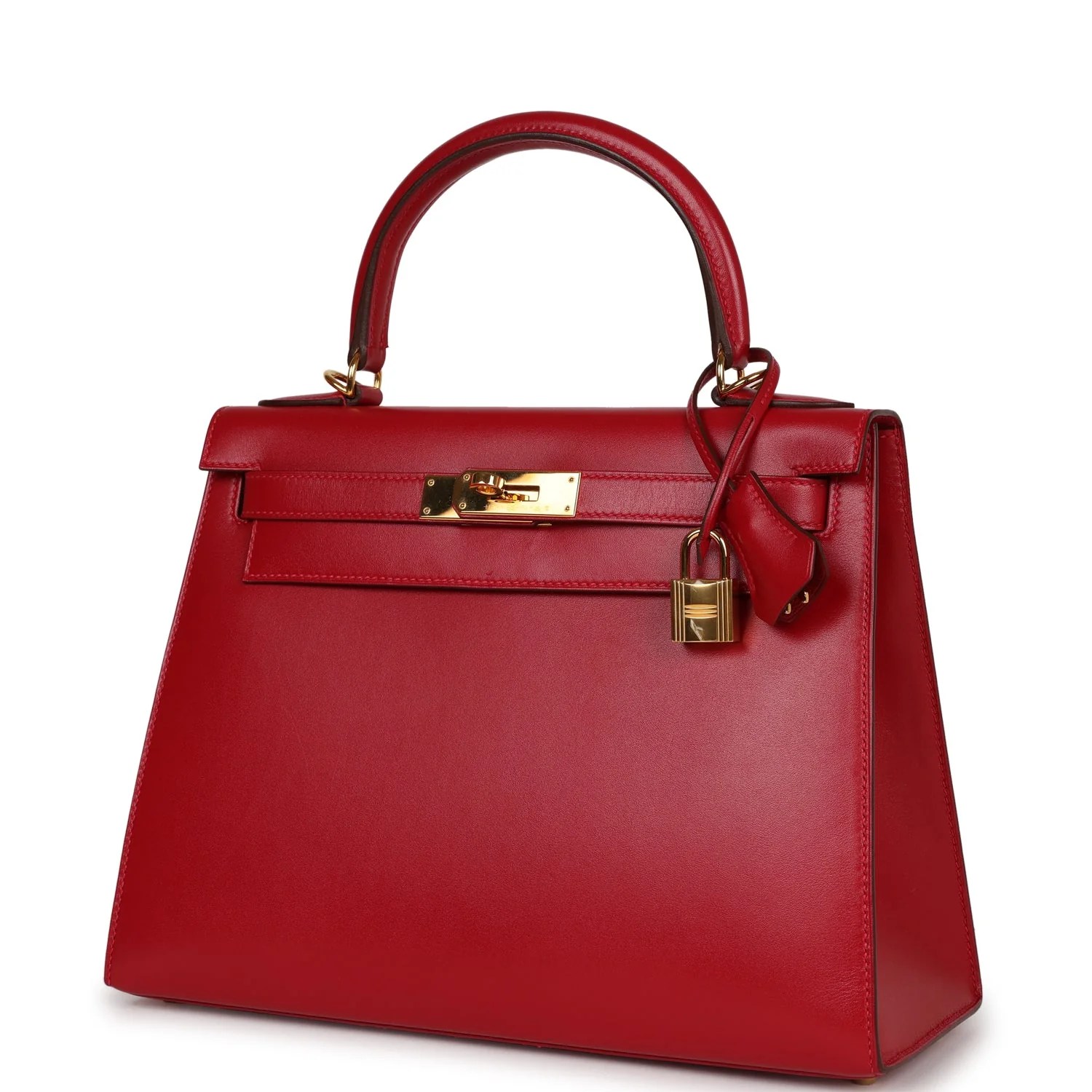 Her Kelly Sellier 28 Rouge Vif Tadelakt Gold Hardware