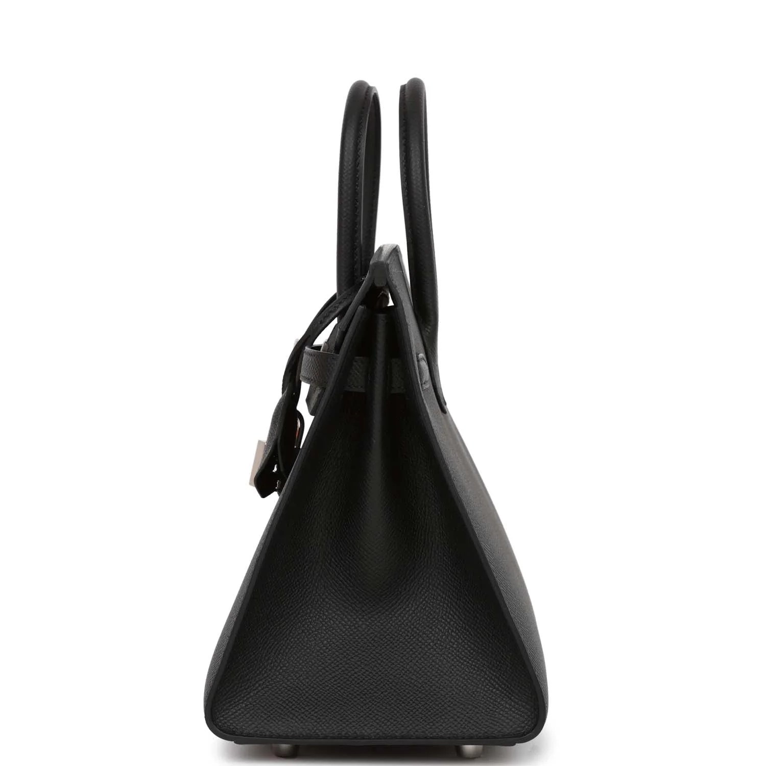 Her Birkin Sellier 25 Black Epsom Palladium Hardware