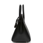 Her Birkin Sellier 25 Black Epsom Palladium Hardware
