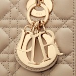 Small Lady Dior My ABCDior Bag-Sand-Colored Cannage Lambskin