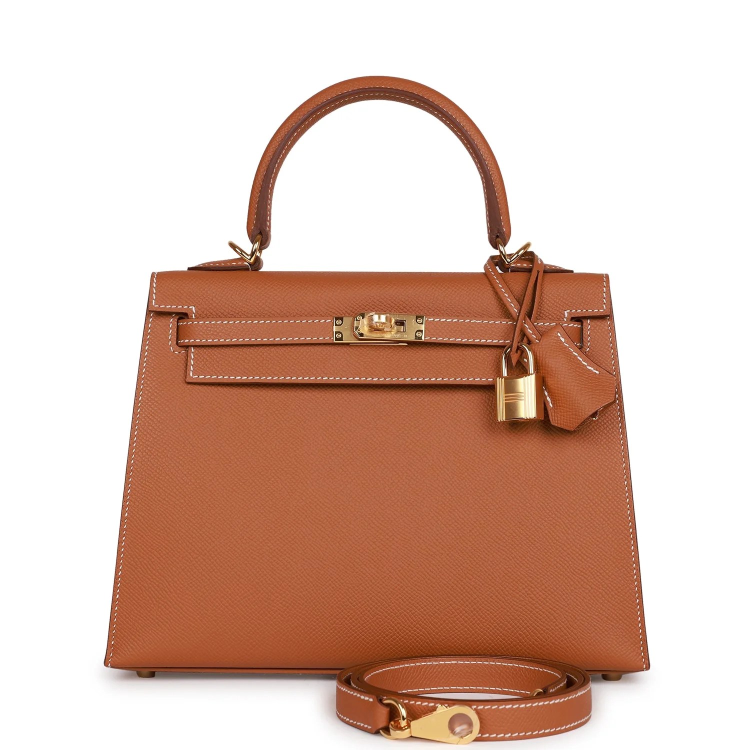Her Kelly Sellier 25 Gold Epsom Gold Hardware
