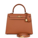 Her Kelly Sellier 25 Gold Epsom Gold Hardware
