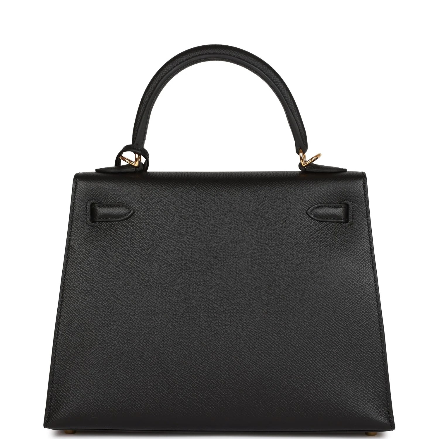 Her Kelly Sellier 25 Black Epsom Gold Hardware
