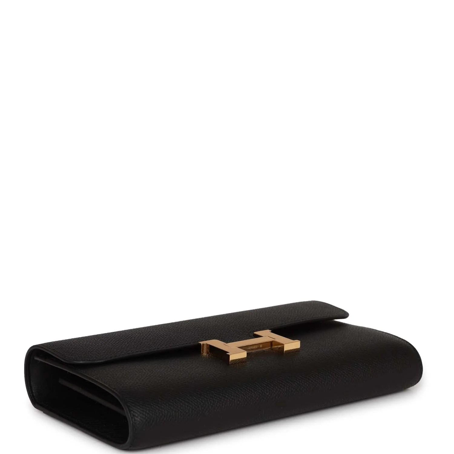 Her Constance Wallet To Go Black Epsom Gold Hardware