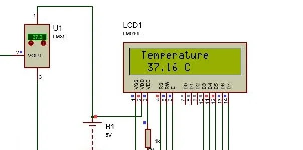 Arduino Lm35 Code Temperature Sensor With Lcd Display