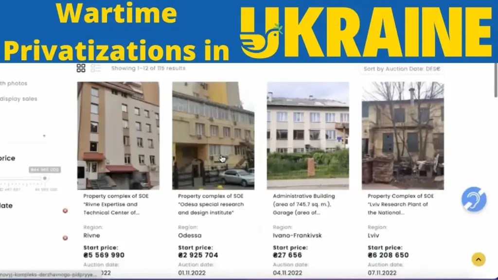 The Wandering Investor: Wartime Real Estate Privatizations in Ukraine