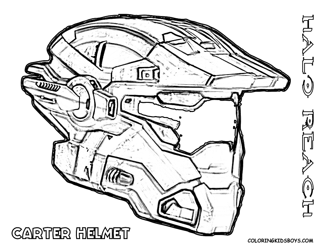 Halo Helmet Coloring Pages Clip Art Library