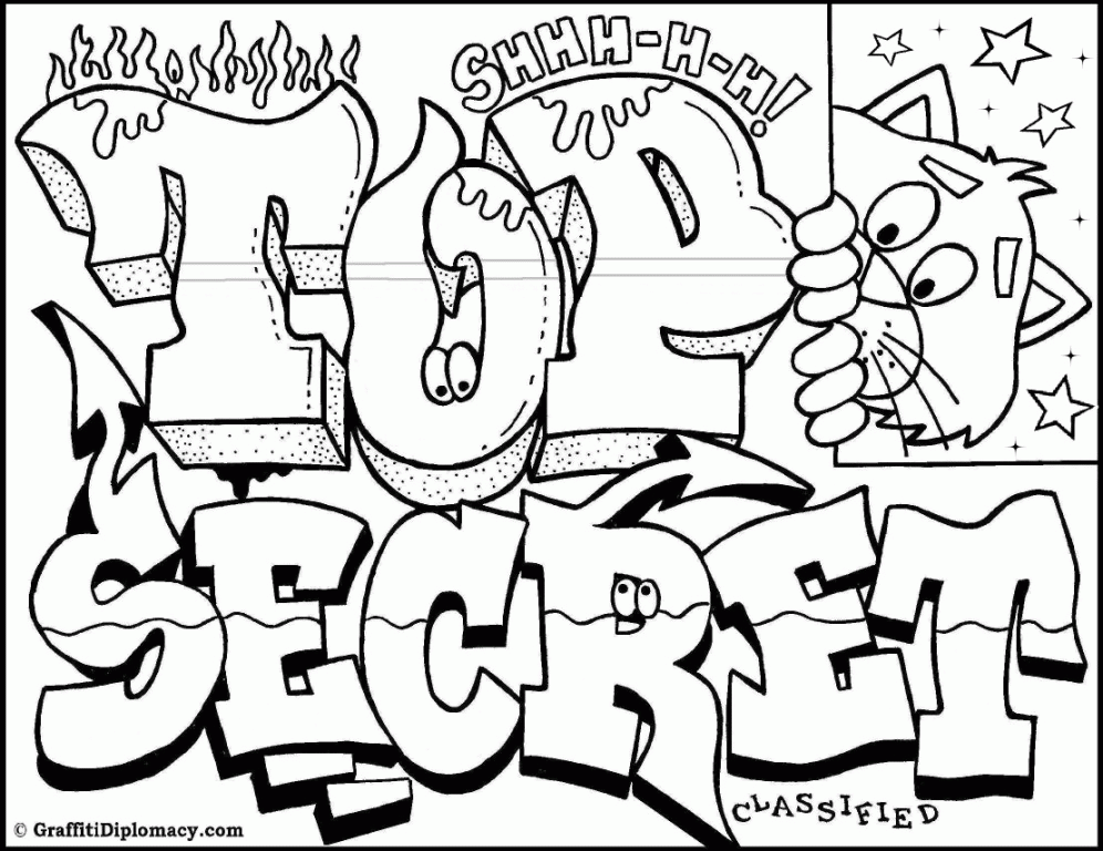 Free Coloring Pages For Teenagers Graffiti Download Free Coloring Pages For Teenagers Graffiti Png Images Free Cliparts On Clipart Library