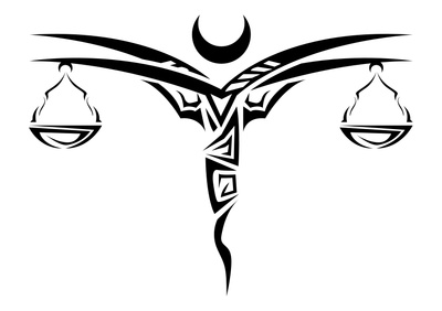 Libra Tribal Tattoo - Clip Art Library 282_x_400_jpg