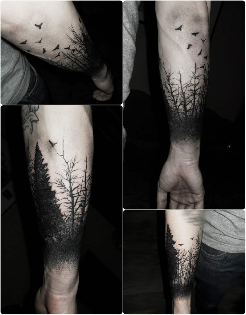 Bonsai Tree Tattoo Forearm - Clip Art Library 1024_x_798_jpg