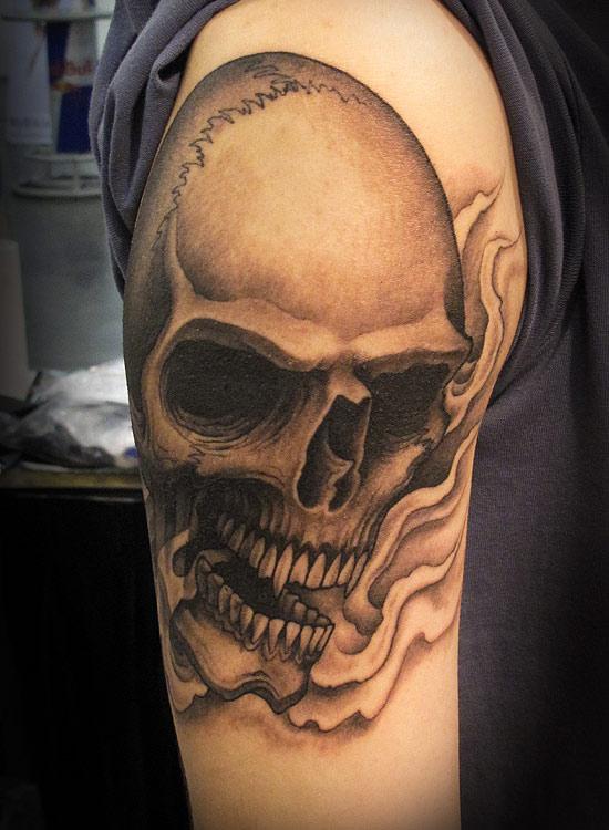 Skull Tattoo On Arm - Clip Art Library 750_x_550_jpg