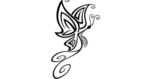 Butterfly Tattoo Line Art - Clip Art Library 312_X_598_jpg