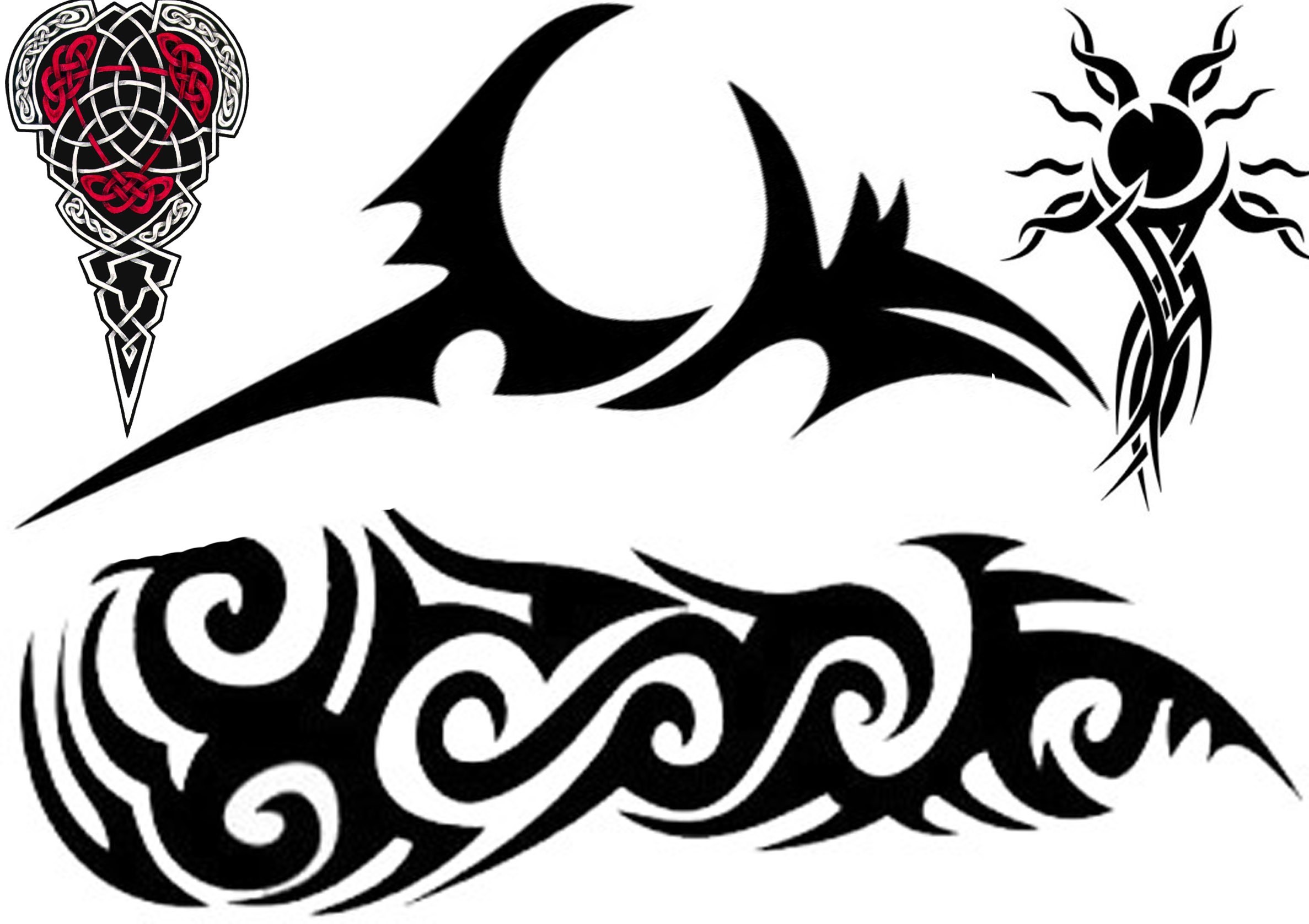 Tribal Waves Tattoo Designs - Clip Art Library 1677_x_2374_jpg
