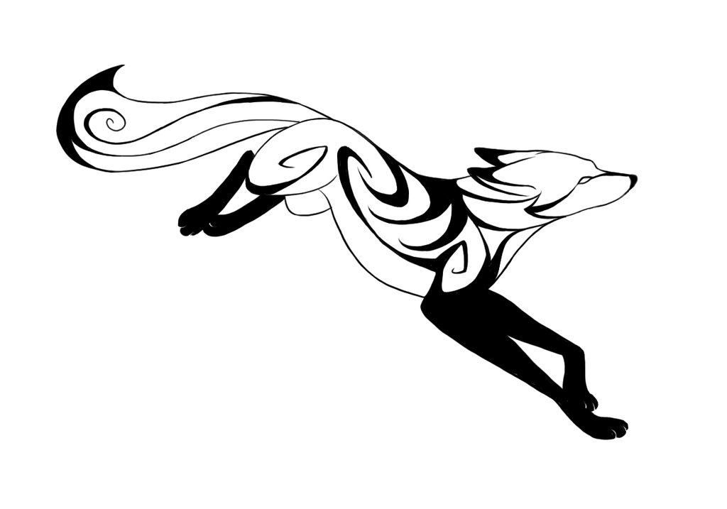 Line Drawing Fox Tattoo - Clip Art Library 717_x_1024_jpg