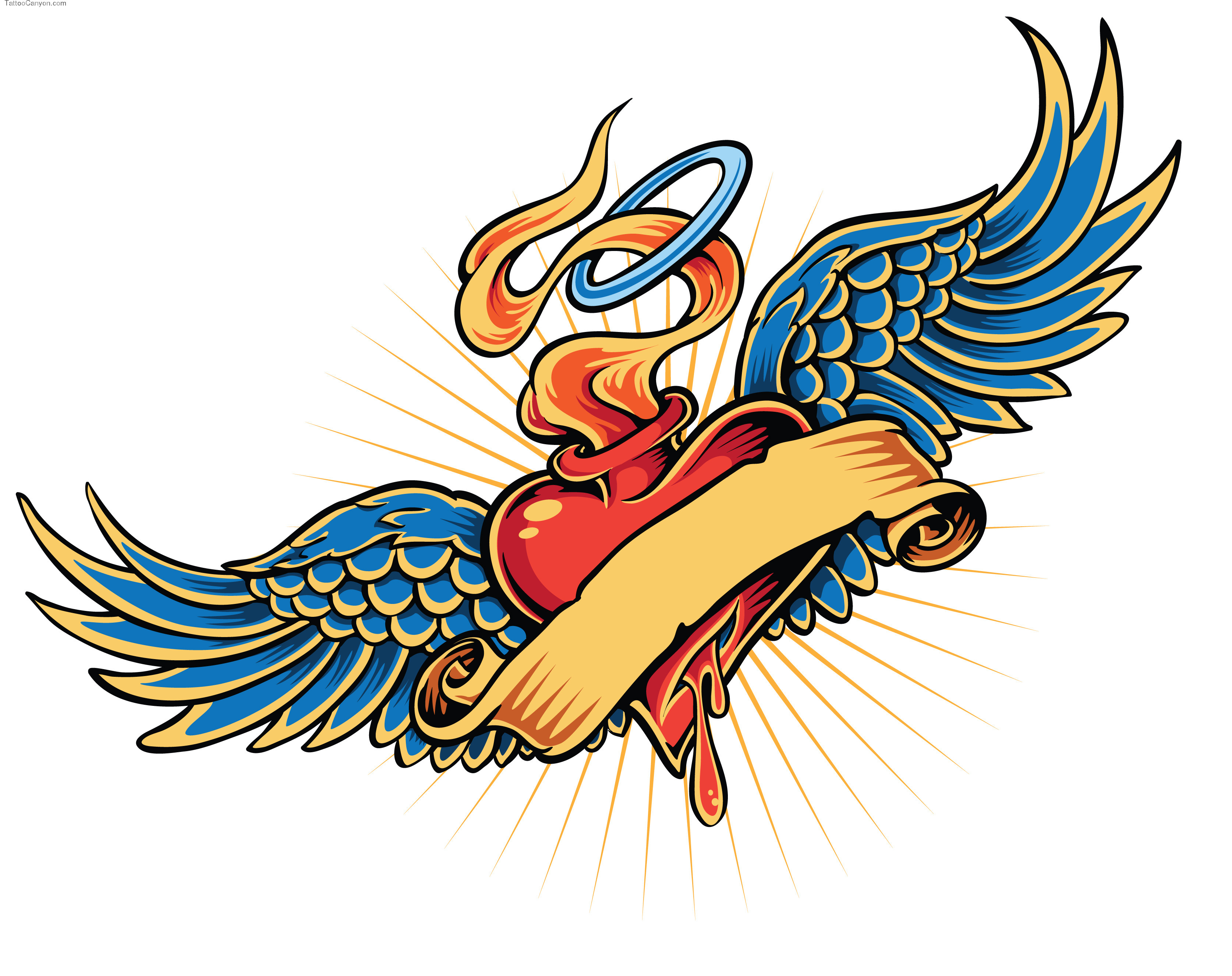 Heart And Wings Tattoo Designs - Clip Art Library 2652_x_3348_jpg