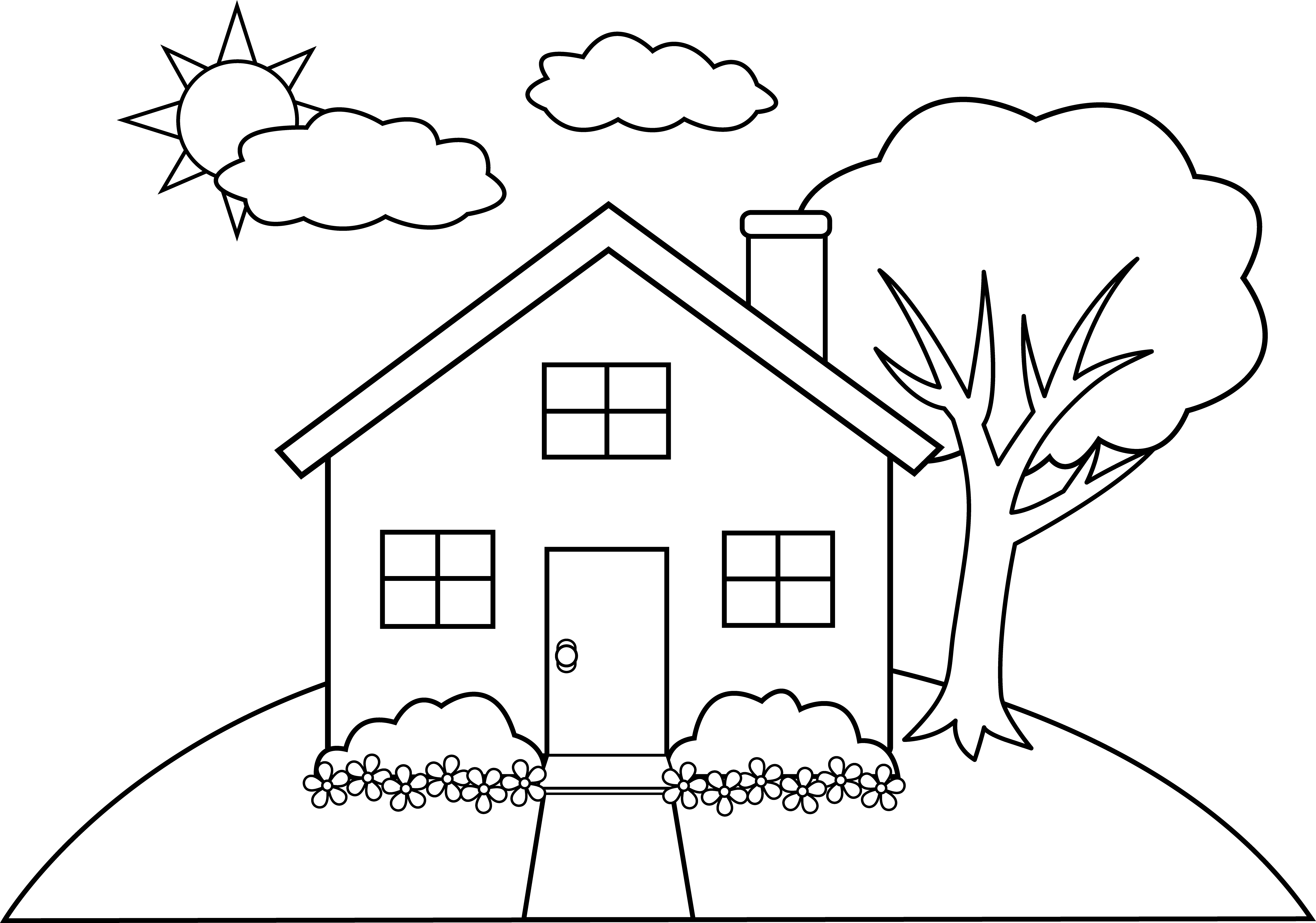House Sketch For Kids Clip Art Library