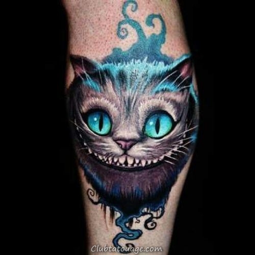 Idées étonnantes de tatouage de chat de Cheshire - Club Tatouage