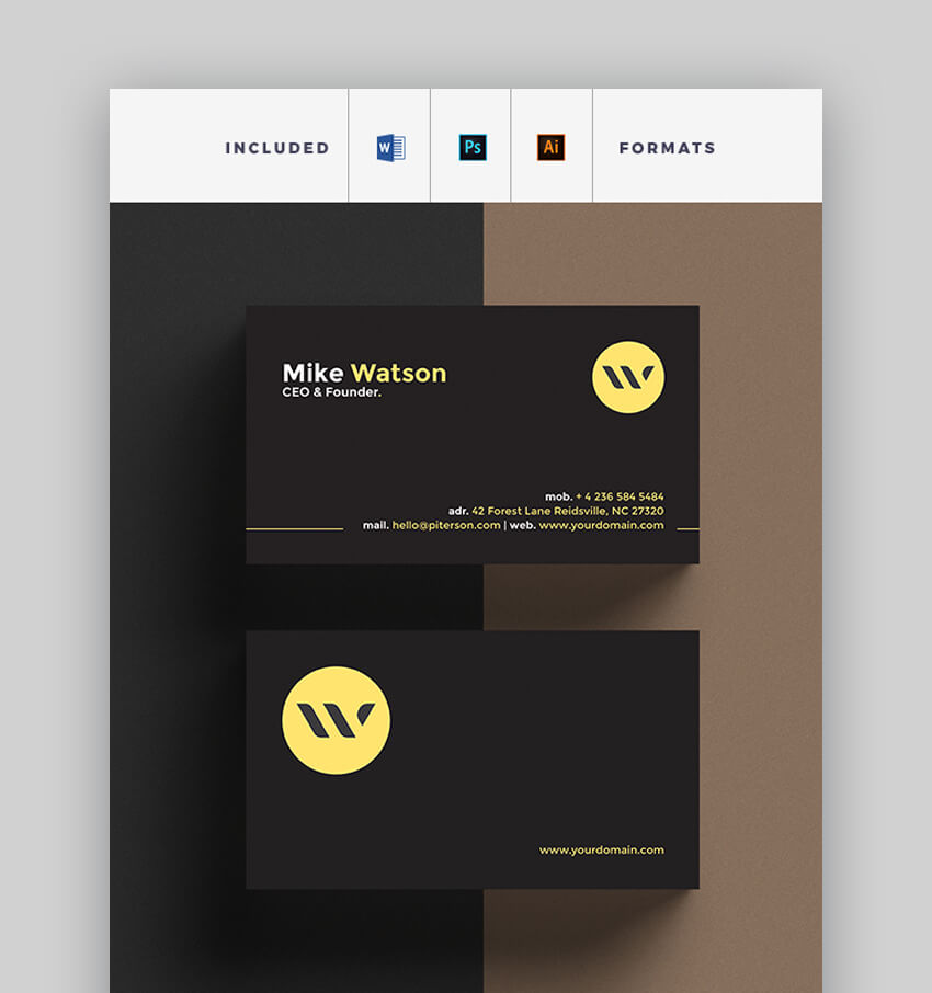 Collection 32+ Pictures free printable business card templates for word Full HD, 2k, 4k