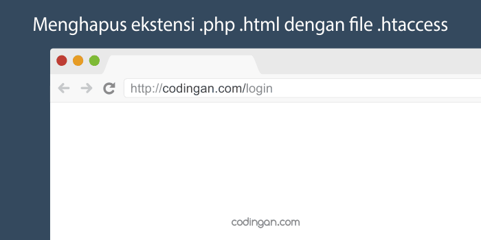Menghapus ekstensi .php .html dengan file .htaccess - Codingan